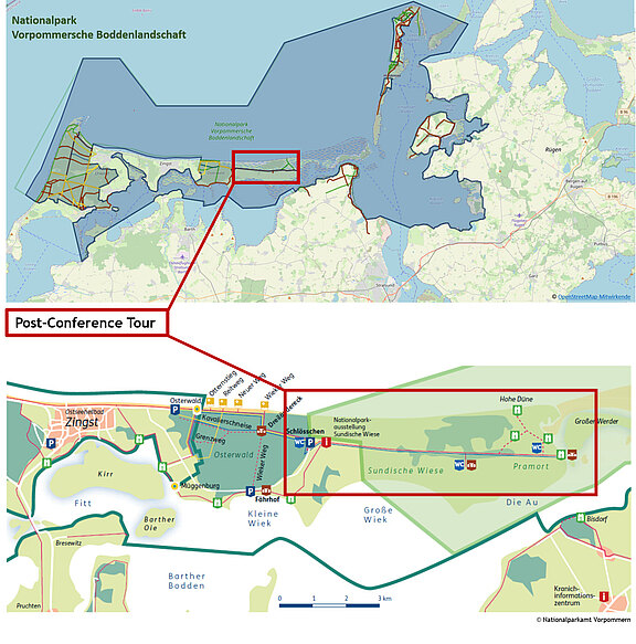 Karte Natinalpark Vorpommersche Boddenlandschaft